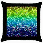 Glitter 4 Black Throw Pillow Case