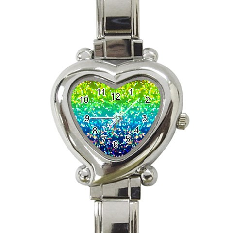 Glitter 4 Heart Italian Charm Watch  from ArtsNow.com Front