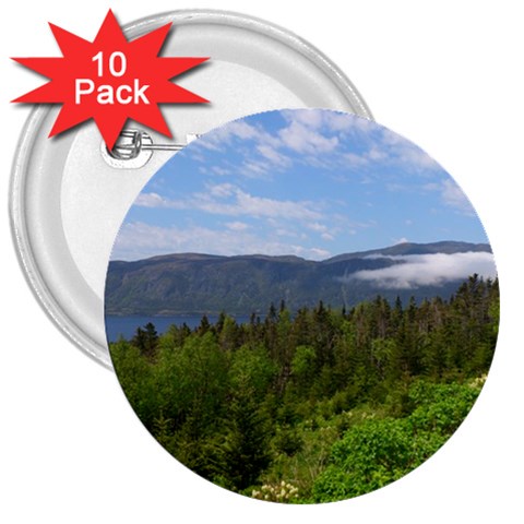 Newfoundland 3  Button (10 pack) from ArtsNow.com Front