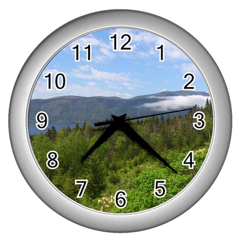 Newfoundland Wall Clock (Silver) from ArtsNow.com Front