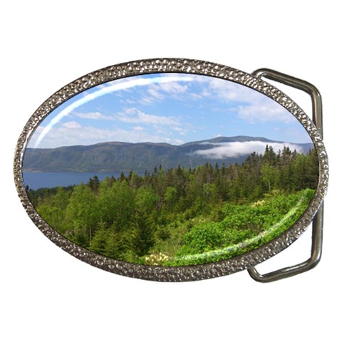 Newfoundland Belt Buckle (Oval) from ArtsNow.com Front