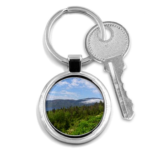 Newfoundland Key Chain (Round) from ArtsNow.com Front