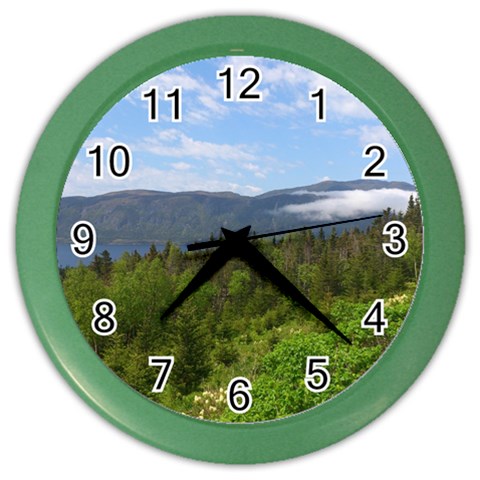 Newfoundland Wall Clock (Color) from ArtsNow.com Front