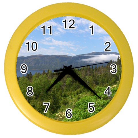 Newfoundland Wall Clock (Color) from ArtsNow.com Front