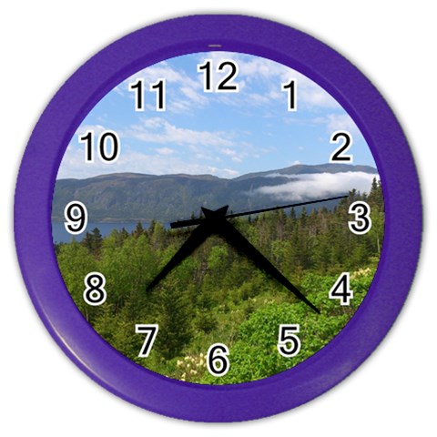 Newfoundland Wall Clock (Color) from ArtsNow.com Front