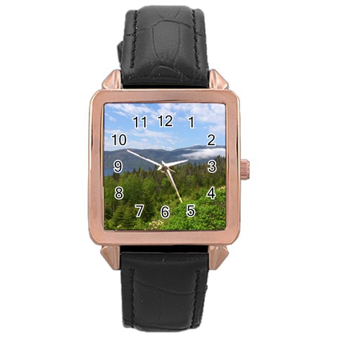 Newfoundland Rose Gold Leather Watch  from ArtsNow.com Front