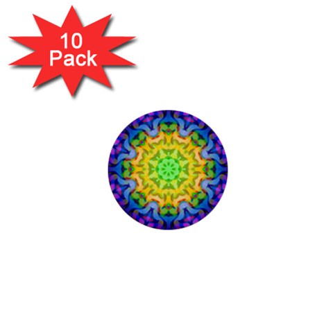 Psychedelic Abstract 1  Mini Button (10 pack) from ArtsNow.com Front