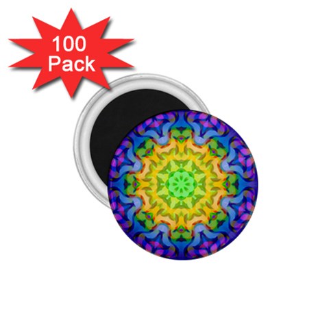 Psychedelic Abstract 1.75  Button Magnet (100 pack) from ArtsNow.com Front