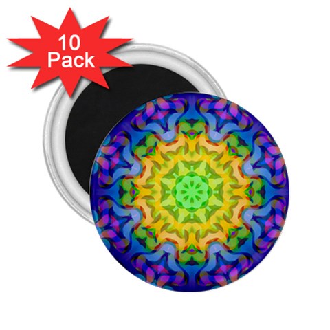 Psychedelic Abstract 2.25  Button Magnet (10 pack) from ArtsNow.com Front