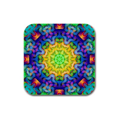 Psychedelic Abstract Drink Coasters 4 Pack (Square) from ArtsNow.com Front