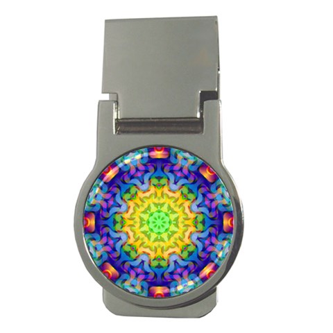 Psychedelic Abstract Money Clip (Round) from ArtsNow.com Front