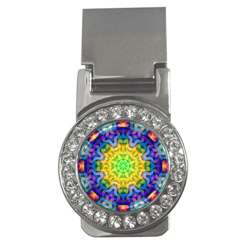 Psychedelic Abstract Money Clip (CZ) from ArtsNow.com Front