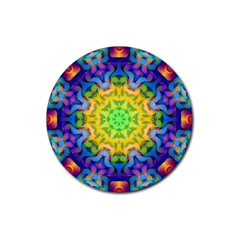 Psychedelic Abstract Drink Coaster (Round) from ArtsNow.com Front