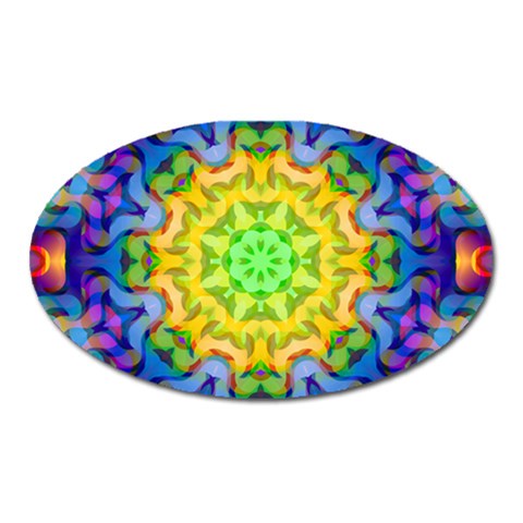 Psychedelic Abstract Magnet (Oval) from ArtsNow.com Front