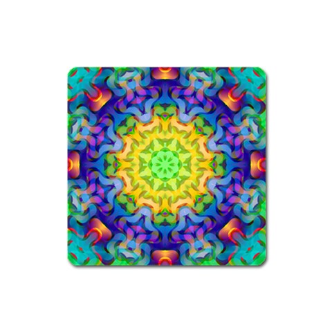 Psychedelic Abstract Magnet (Square) from ArtsNow.com Front