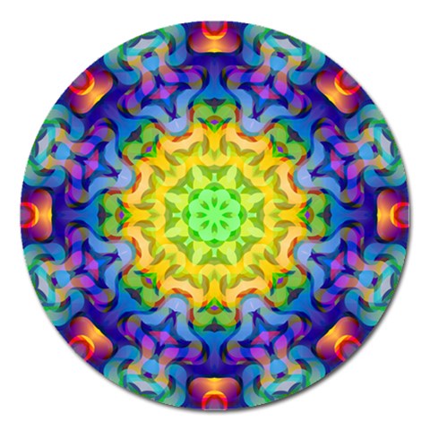 Psychedelic Abstract Magnet 5  (Round) from ArtsNow.com Front