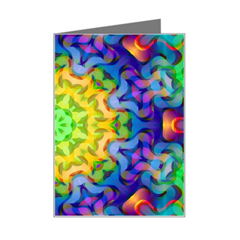 Psychedelic Abstract Mini Greeting Card from ArtsNow.com Left