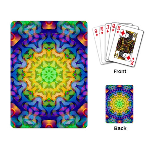 Psychedelic Abstract Playing Cards Single Design from ArtsNow.com Back