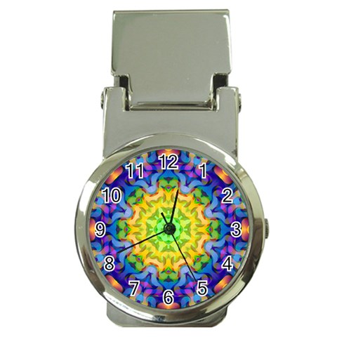 Psychedelic Abstract Money Clip with Watch from ArtsNow.com Front