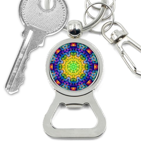 Psychedelic Abstract Bottle Opener Key Chain from ArtsNow.com Front