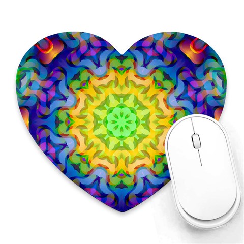 Psychedelic Abstract Mouse Pad (Heart) from ArtsNow.com Front