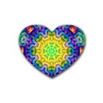 Psychedelic Abstract Drink Coasters 4 Pack (Heart) 