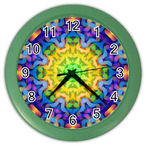 Psychedelic Abstract Wall Clock (Color) from ArtsNow.com Front