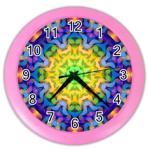 Psychedelic Abstract Wall Clock (Color) from ArtsNow.com Front