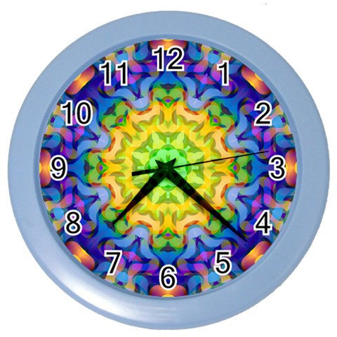 Psychedelic Abstract Wall Clock (Color) from ArtsNow.com Front