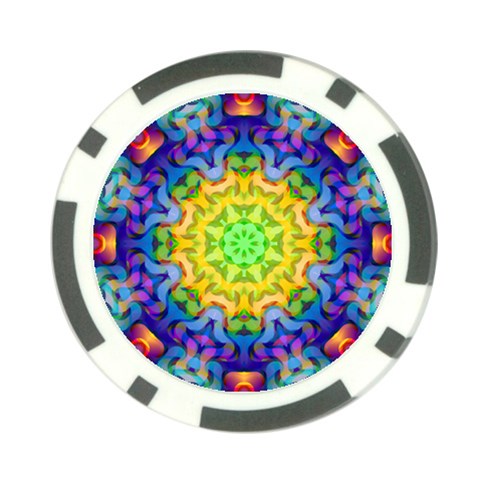 Psychedelic Abstract Poker Chip from ArtsNow.com Front