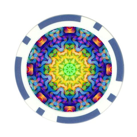 Psychedelic Abstract Poker Chip from ArtsNow.com Front