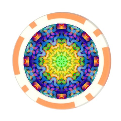 Psychedelic Abstract Poker Chip from ArtsNow.com Front