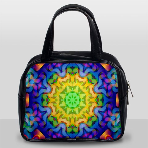 Psychedelic Abstract Classic Handbag (Two Sides) from ArtsNow.com Front