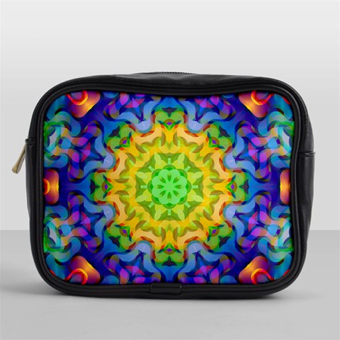 Psychedelic Abstract Mini Travel Toiletry Bag (One Side) from ArtsNow.com Front