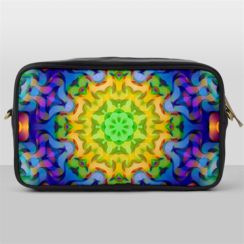 Psychedelic Abstract Travel Toiletry Bag (One Side) from ArtsNow.com Front