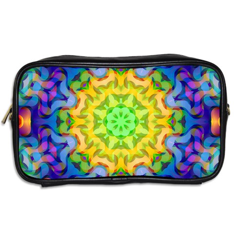 Psychedelic Abstract Travel Toiletry Bag (Two Sides) from ArtsNow.com Back