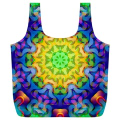 Psychedelic Abstract Reusable Bag (XL) from ArtsNow.com Front