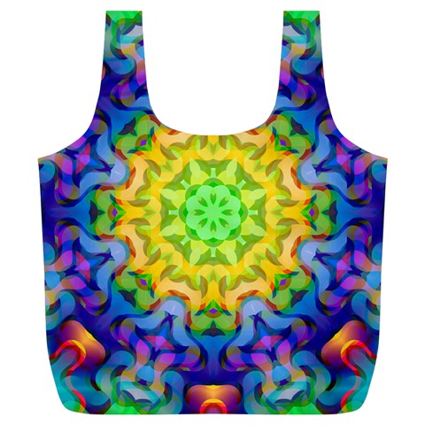 Psychedelic Abstract Reusable Bag (XL) from ArtsNow.com Back