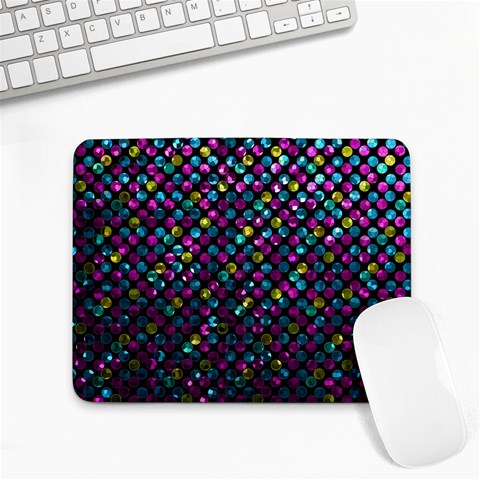 Polka Dot Sparkley Jewels 2 Small Mouse Pad (Rectangle) from ArtsNow.com Front