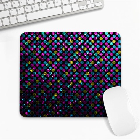 Polka Dot Sparkley Jewels 2 Large Mouse Pad (Rectangle) from ArtsNow.com Front