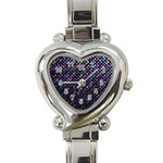 Polka Dot Sparkley Jewels 2 Heart Italian Charm Watch 