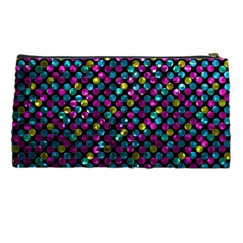 Polka Dot Sparkley Jewels 2 Pencil Case from ArtsNow.com Back