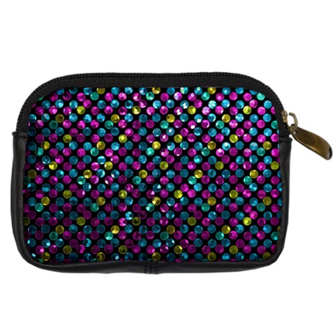 Polka Dot Sparkley Jewels 2 Digital Camera Leather Case from ArtsNow.com Back