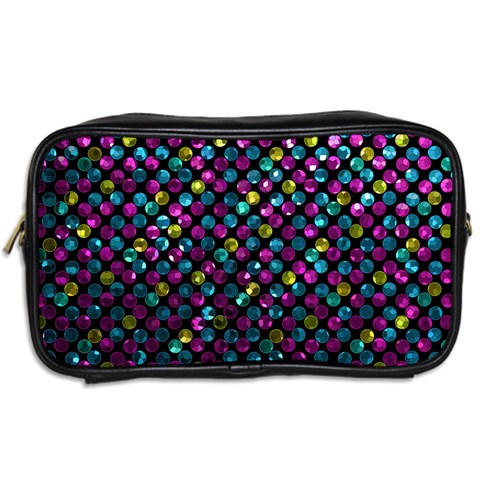 Polka Dot Sparkley Jewels 2 Travel Toiletry Bag (Two Sides) from ArtsNow.com Back