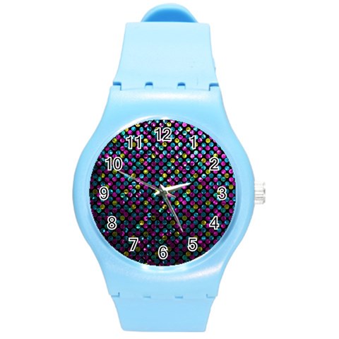 Polka Dot Sparkley Jewels 2 Plastic Sport Watch (Medium) from ArtsNow.com Front