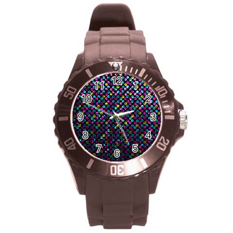 Polka Dot Sparkley Jewels 2 Plastic Sport Watch (Large) from ArtsNow.com Front