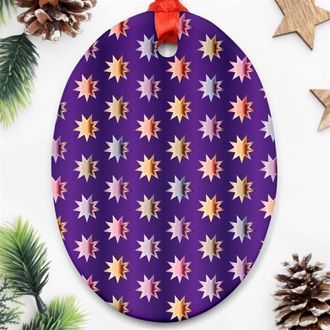 Flare Polka Dots Oval Ornament from ArtsNow.com Front