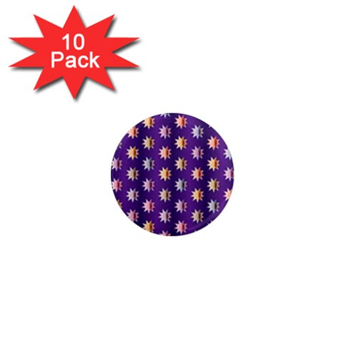 Flare Polka Dots 1  Mini Button Magnet (10 pack) from ArtsNow.com Front