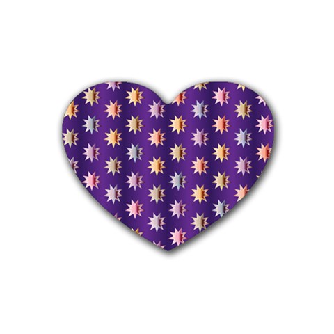 Flare Polka Dots Drink Coasters 4 Pack (Heart)  from ArtsNow.com Front