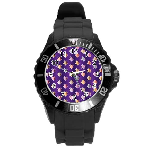 Flare Polka Dots Plastic Sport Watch (Large) from ArtsNow.com Front